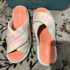 Toms Womens Alpargata Mallow Crossover Candy tie dye pink size 9 new in box